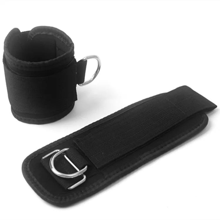 Black pull rope set for taekwondo leg training and explosive force development