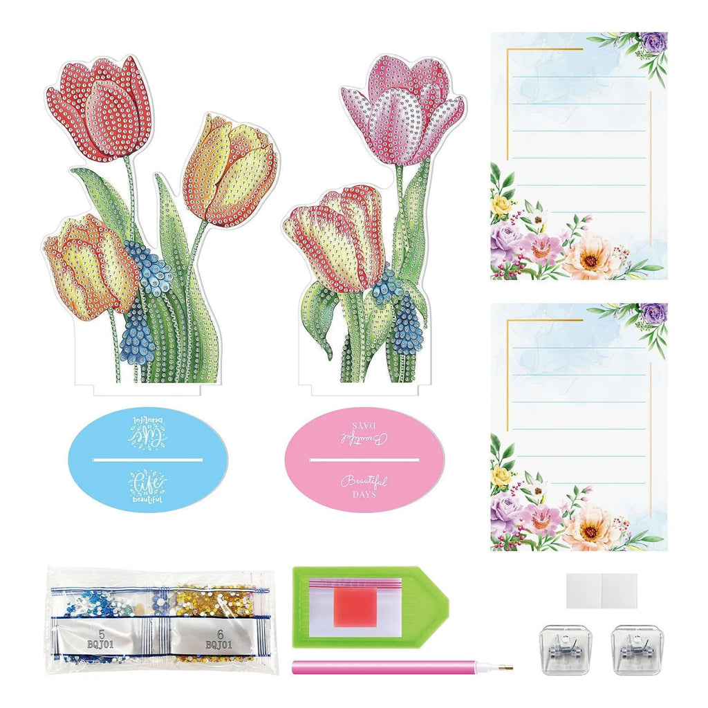 Diamond painting note clip desktop decoration with frameless American-style handmade craft