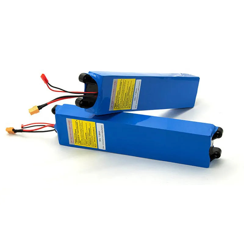36V electric scooter lithium battery pack showing capacity options for replacement