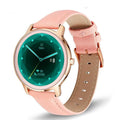 Women's smart watch with stainless steel mesh strap and 1.3-inch touch screen display