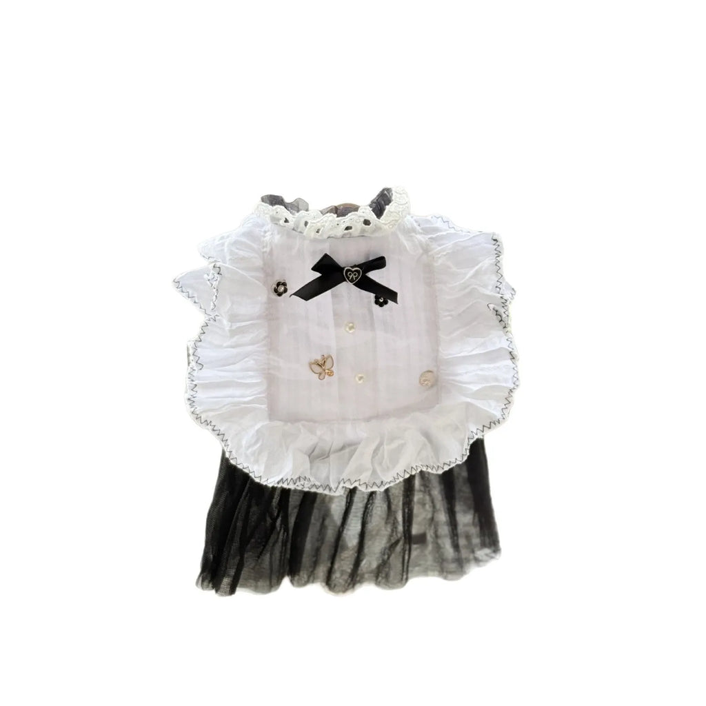 White yarn waltz gauze skirt pet dog clothing in princess style for small dogs