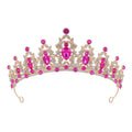 Baroque crown style bride headdress with rhinestones on an alloy base.