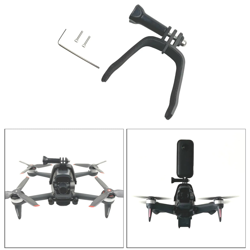 3D-printed GoPro expansion bracket for FPV drone panoramic camera mounting