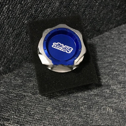 Aluminium alloy oil filter cap for Honda cars in red, blue, silver, black, purple, and gold colours.