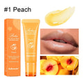 Women's flavoured lip gloss set showing four fruit flavour options