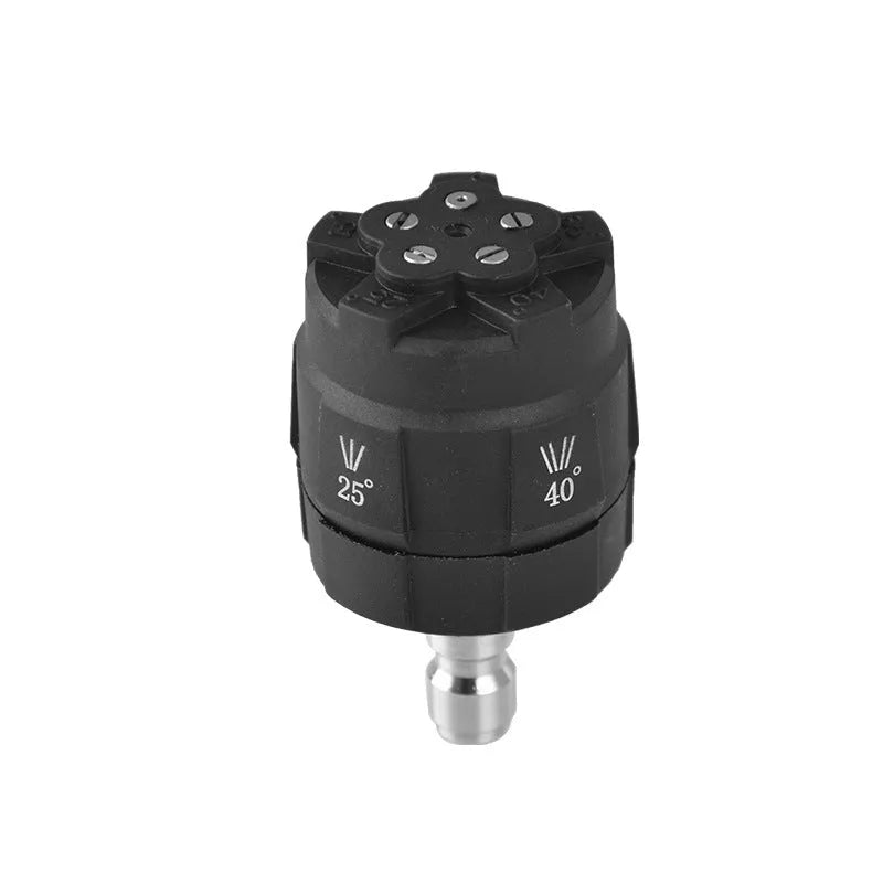 Multi-functional five-in-one high-pressure water gun spray nozzle in engineering plastic.