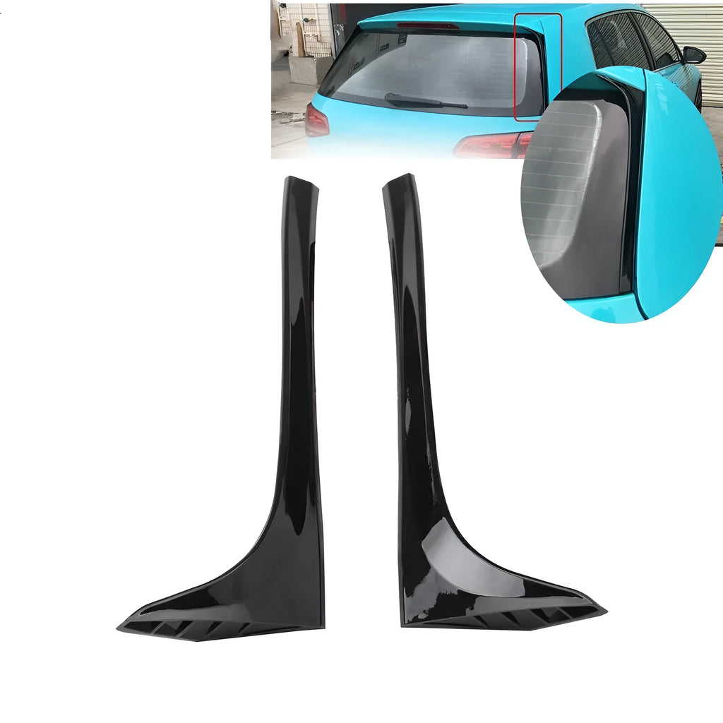 Glossy black rear window side spoiler wing for Volkswagen Golf 7 MK7 car