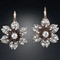 Silver retro women's earrings with drop design for office fashion