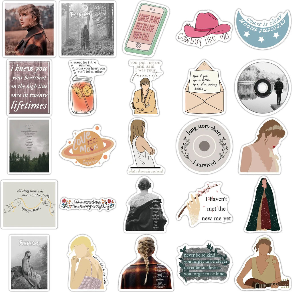 50 waterproof graffiti cartoon stickers for luggage and notebook decoration measuring 4-6cm