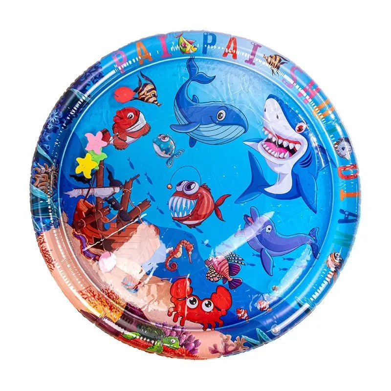 Inflatable PVC water cooling mat for pets with dolphin design