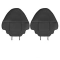 Black leather car seat anti kick pad with pocket measuring 68cm by 42cm