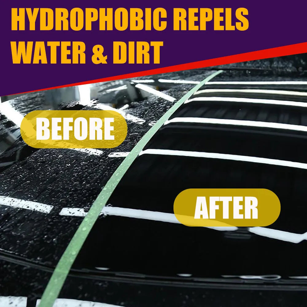 Purple car coating spray bottle in 30ml and 100ml sizes for vehicle maintenance