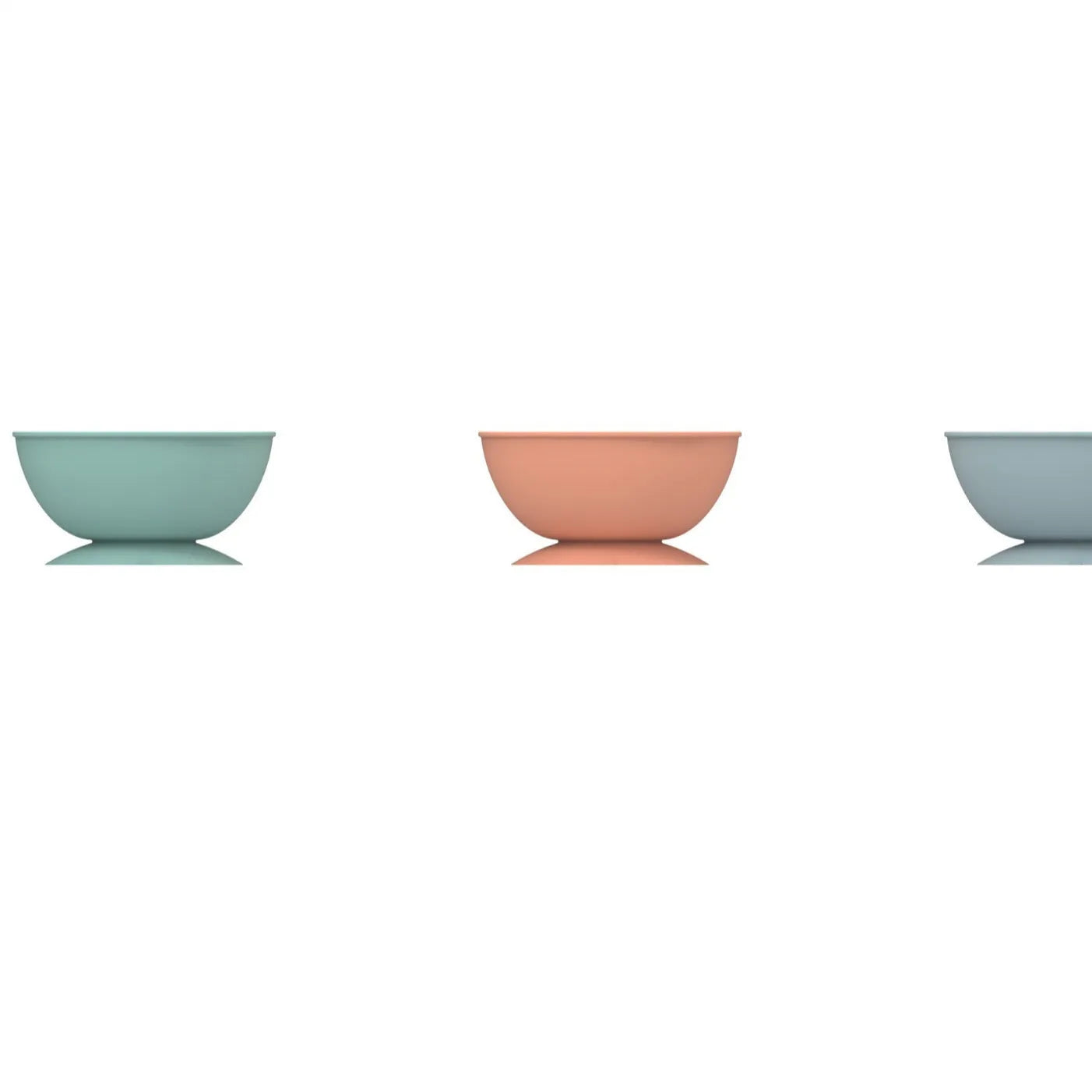 Cyan silicone dog bowl with textured licking mat surface and suction cup base