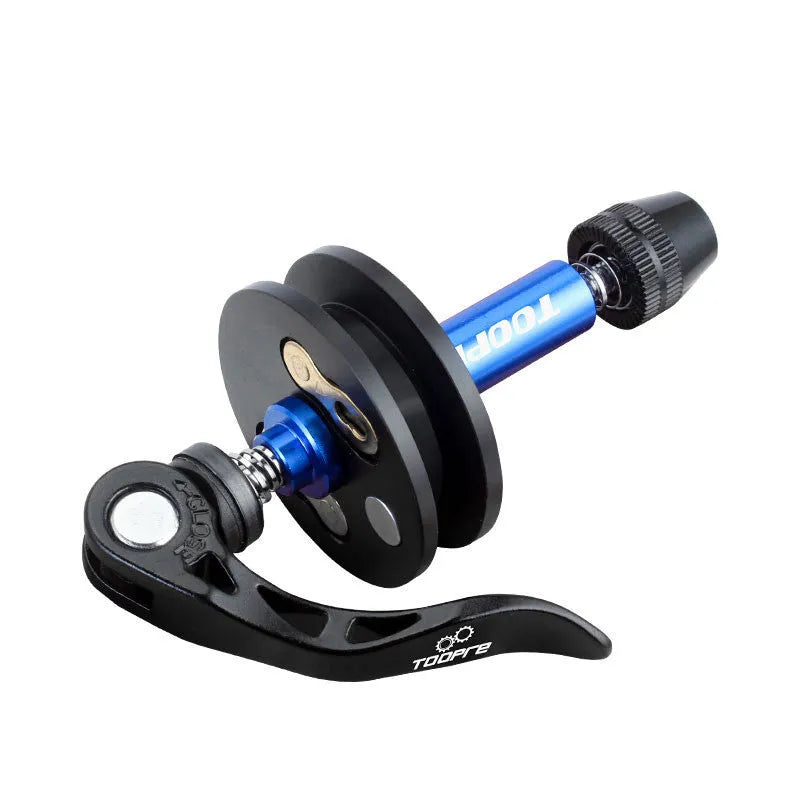 Aluminium alloy bicycle chain holder tool with barrel shaft design for quick release bike maintenance