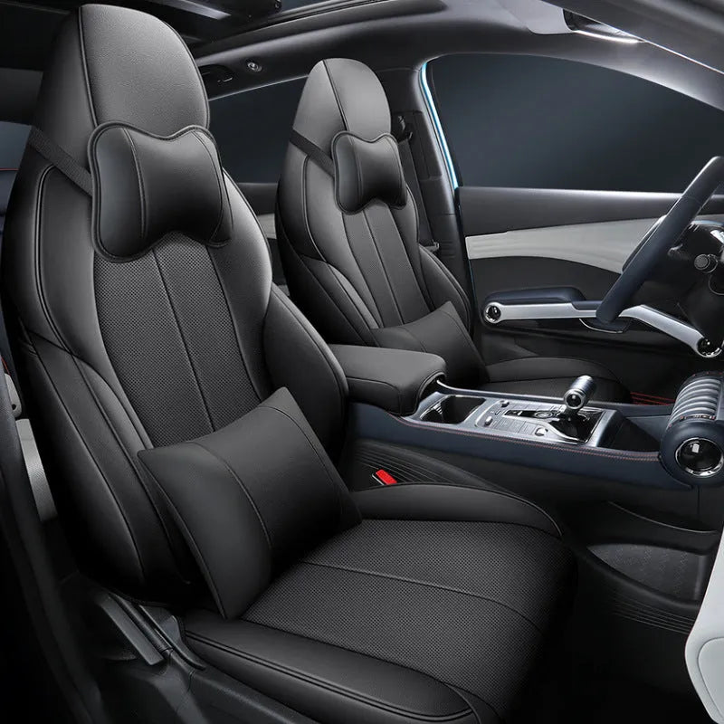 BYD Yuan PLUS car cushion cover in multiple colour options including green, grey, black, blue, and red