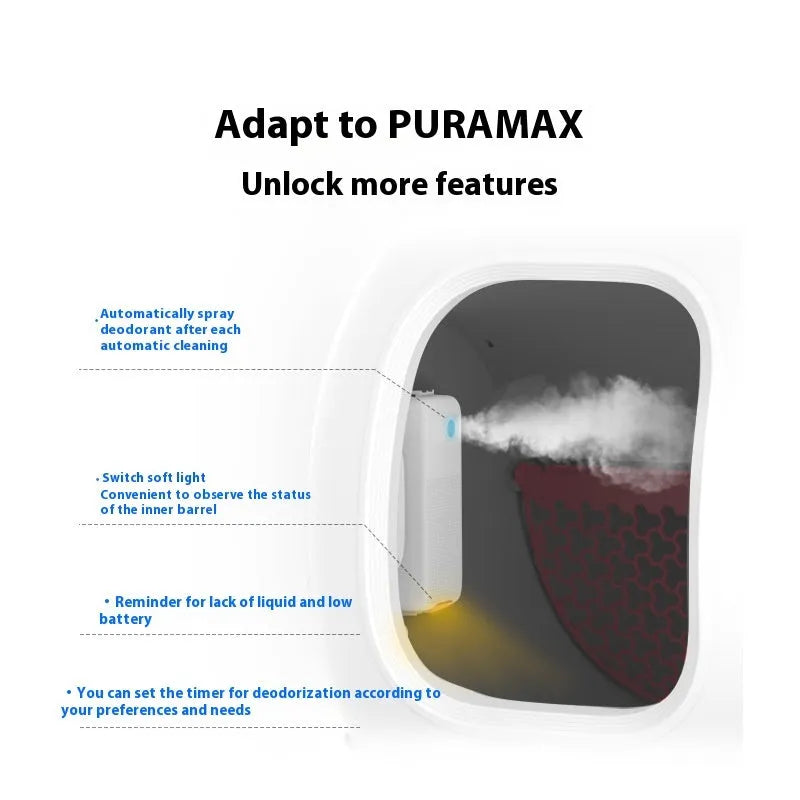 Xiaopei smart pet odour removal machine with bracket and purification liquid bottles on white background