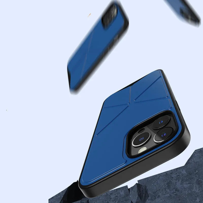 Black and blue TPU phone cases for iPhone 13 series on white background