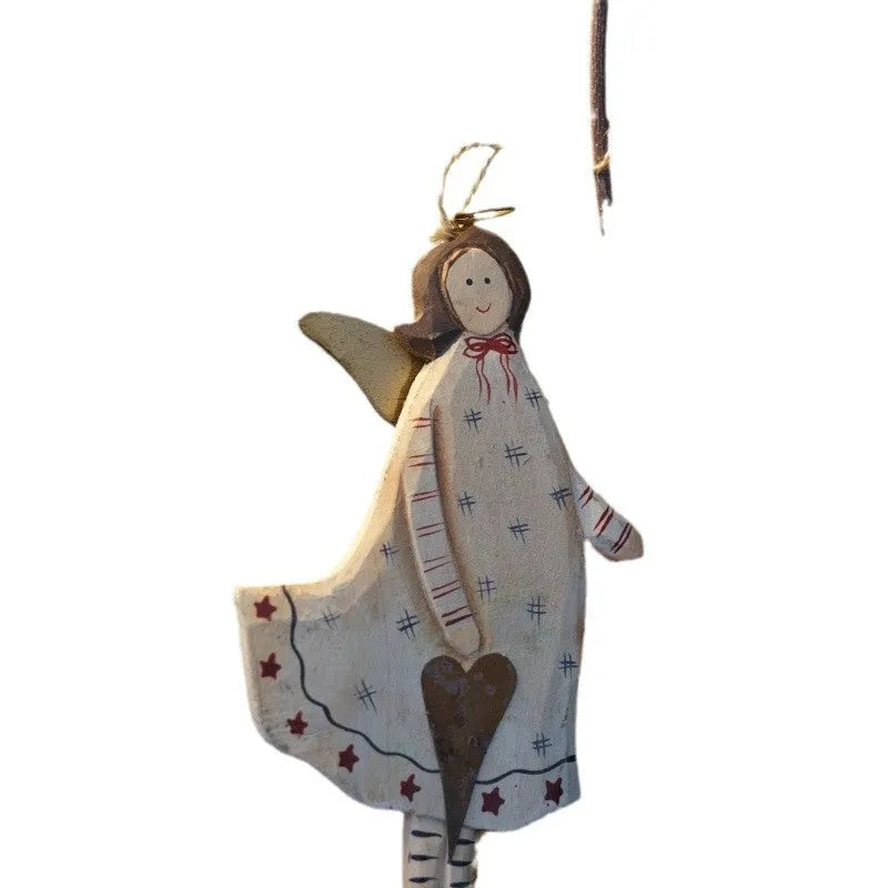 Hand-painted wooden door pendant plate with American country style design