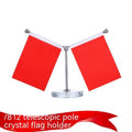 Car dashboard decoration telescopic rod red flag stand with metal construction