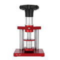 Watch repair tool with spiral cap presser and 20 plastic molds for back cover pressing