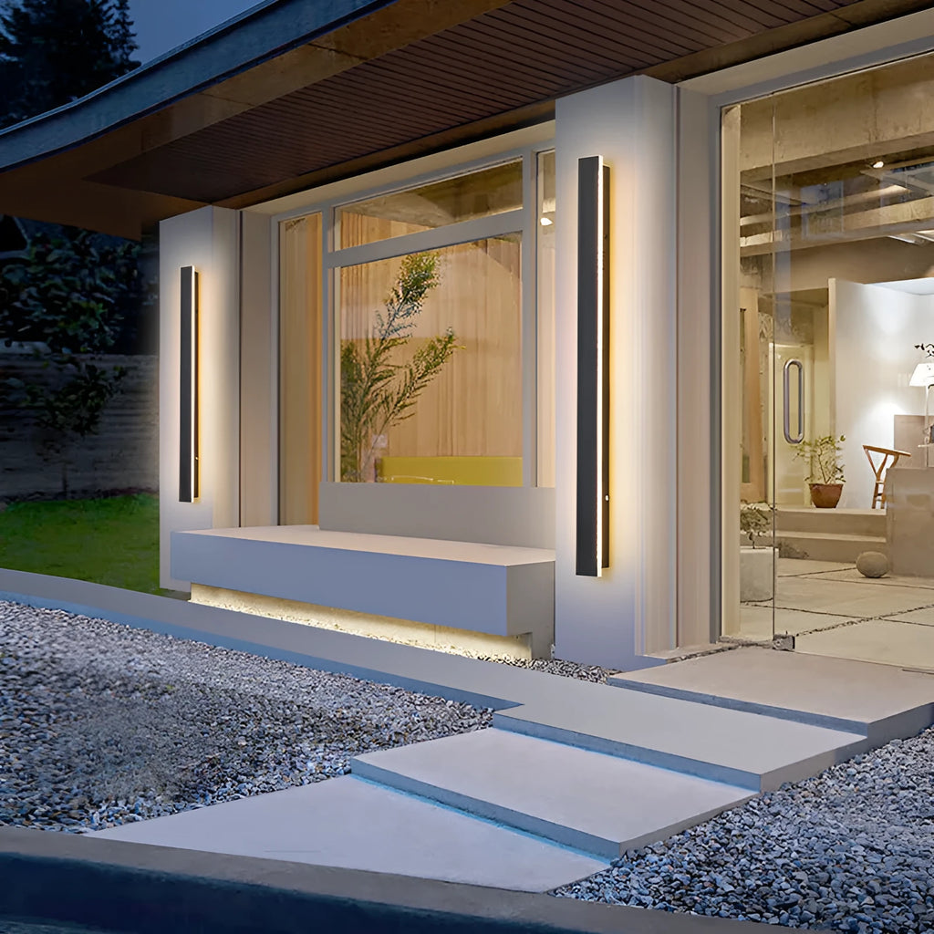 150cm outdoor LED wall lamp with wrought iron shell and IP65 waterproof rating for garden lighting