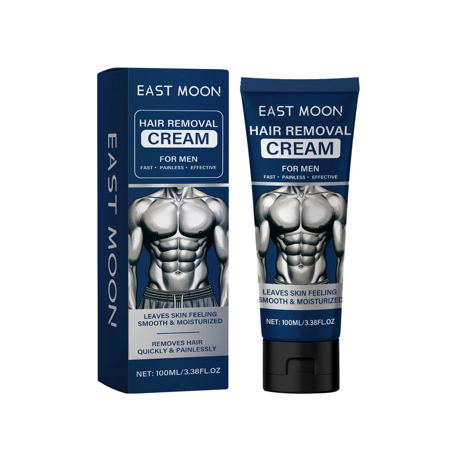 100ml tube of men's hair removal cream for beard, armpit, leg, and hand use.