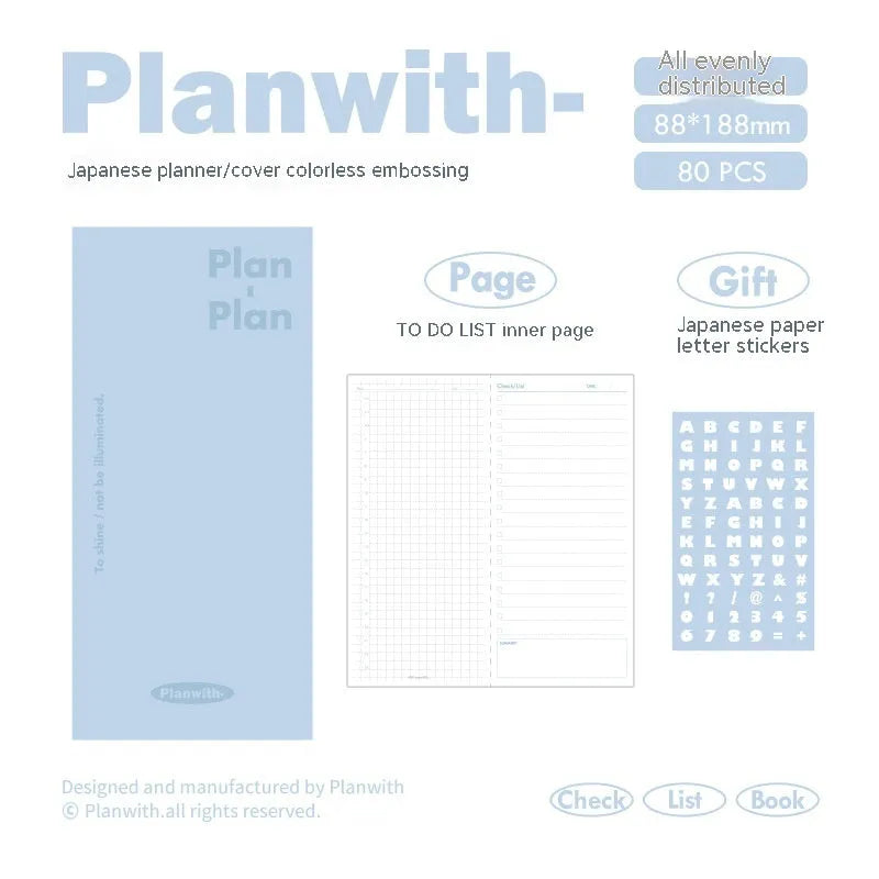 Embossed A5 daily meter book notebook showing blue, grey, purple, and white cover colour options.