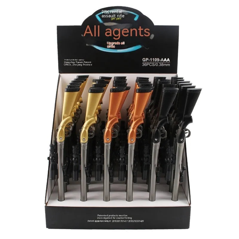 Eating Chicken 98K Sniper Rifle creative gel pen with plastic construction and 0.5mm ballpoint