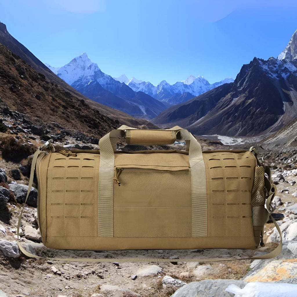 Men's waterproof Oxford cloth sports fitness handbag with air pillow belt in khaki colour