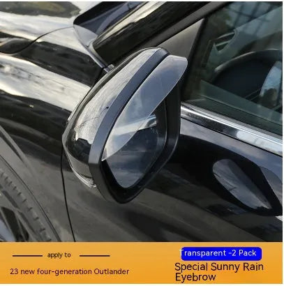 2023 Mitsubishi Outlander window deflectors in engineering plastic, black and translucent options