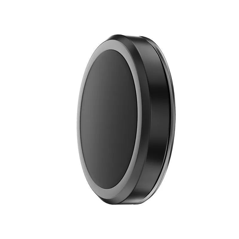 Obsidian black alloy magnetic phone holder with centripetal force design and included mounting discs