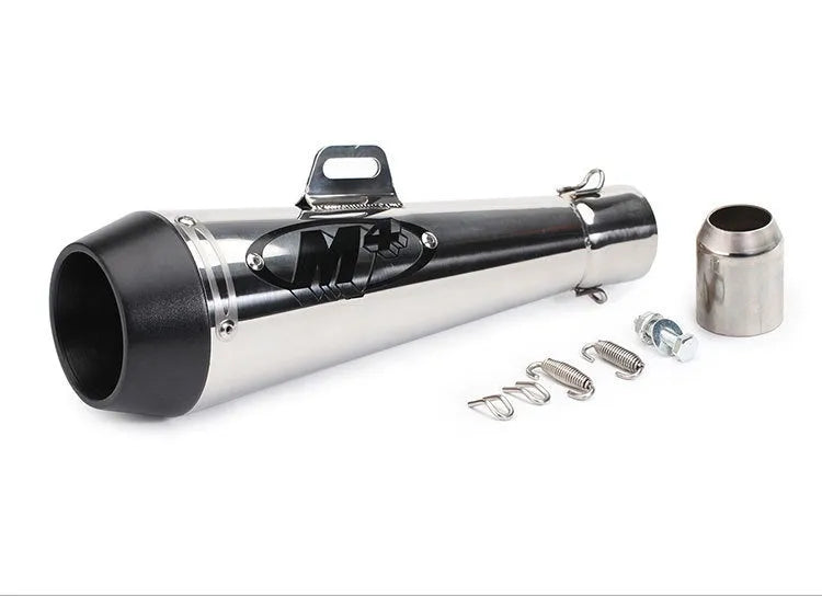 Universal M4 motorcycle exhaust pipe for large displacement bikes in multiple colour options