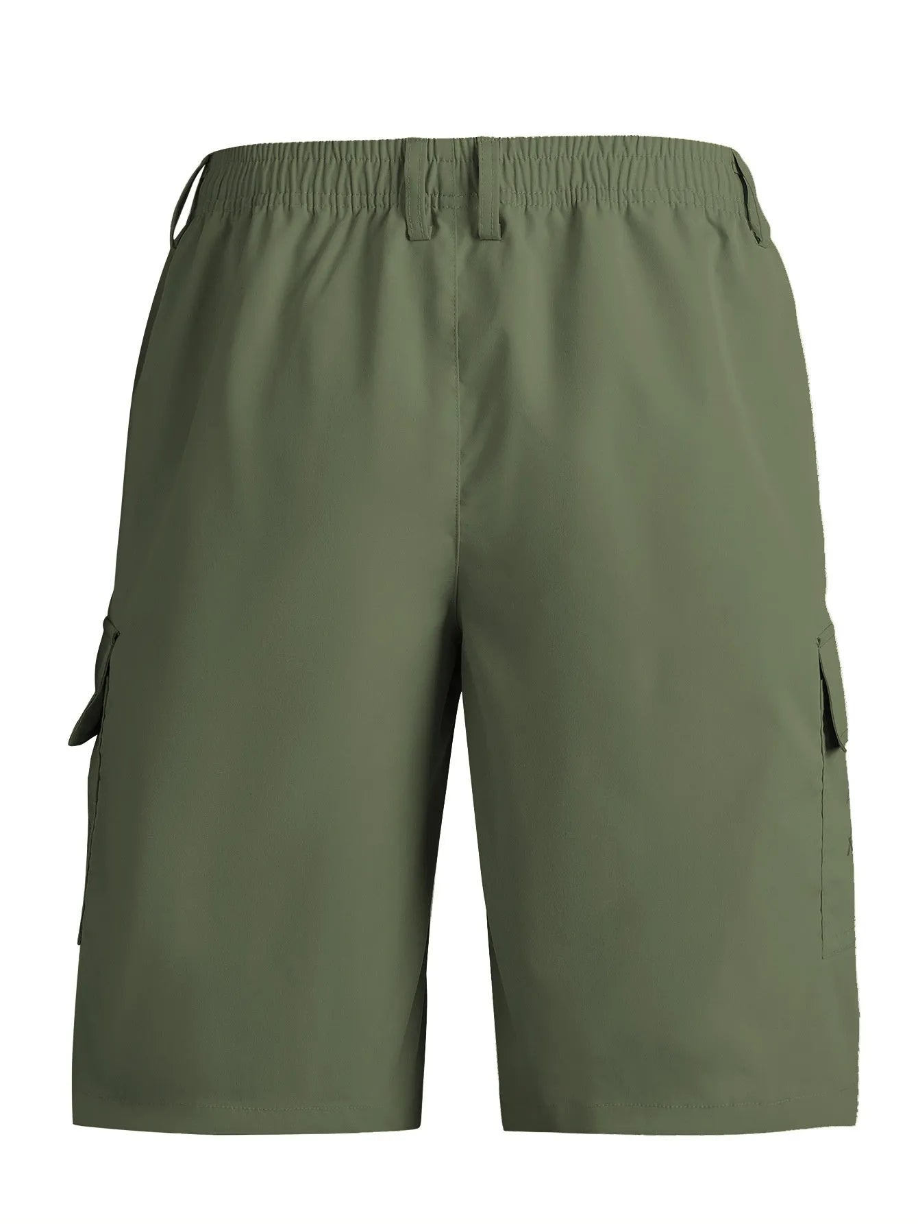 Loose straight casual polyester shorts in sporty design with micro elasticity fabric