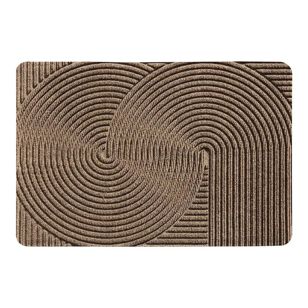 Wire ring border entrance floor mat with cartoon anime pattern in alien shape design measuring 60x90cm