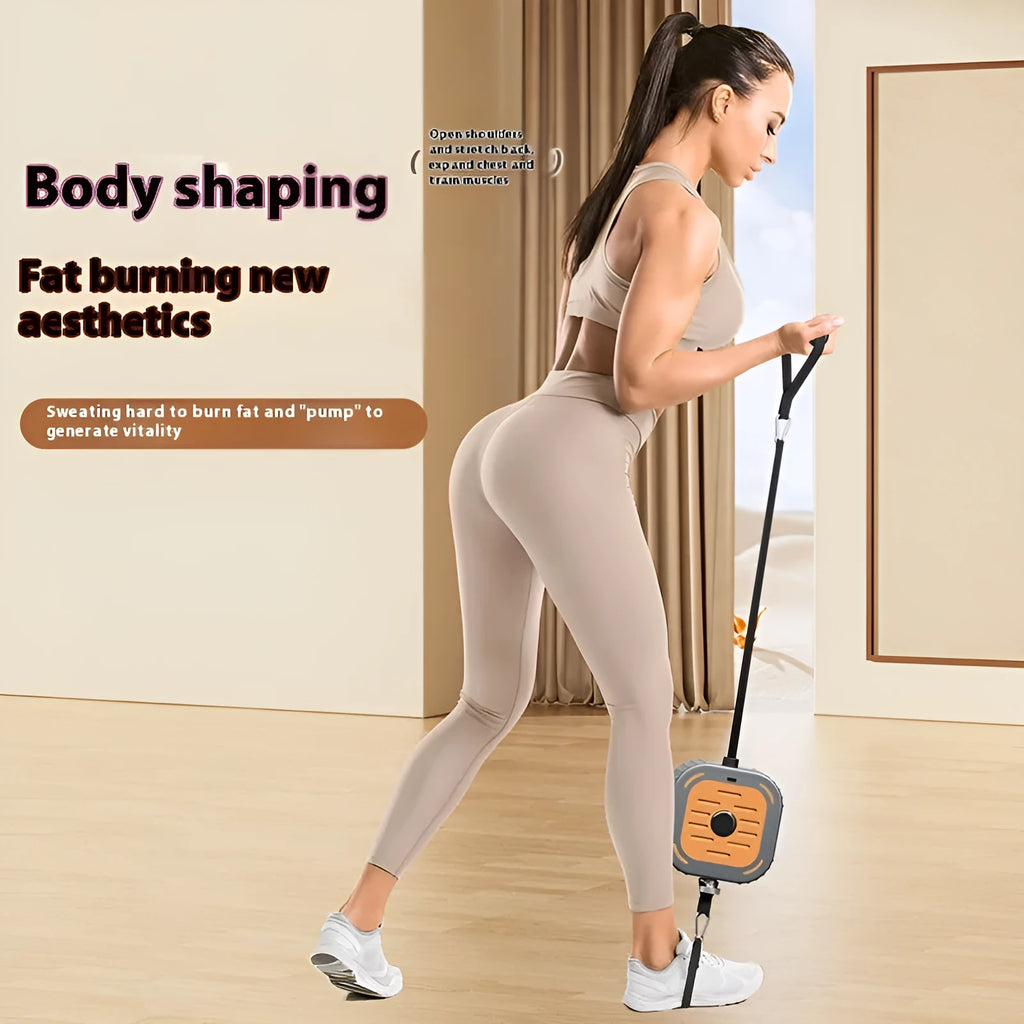 Multifunctional ABS power pump chest expander in navy blue or orange for home strength training
