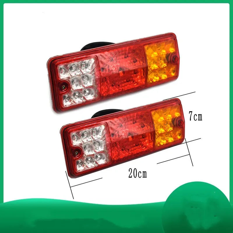 Black integrated housing electric tricycle taillight for 12V and 48-60V systems