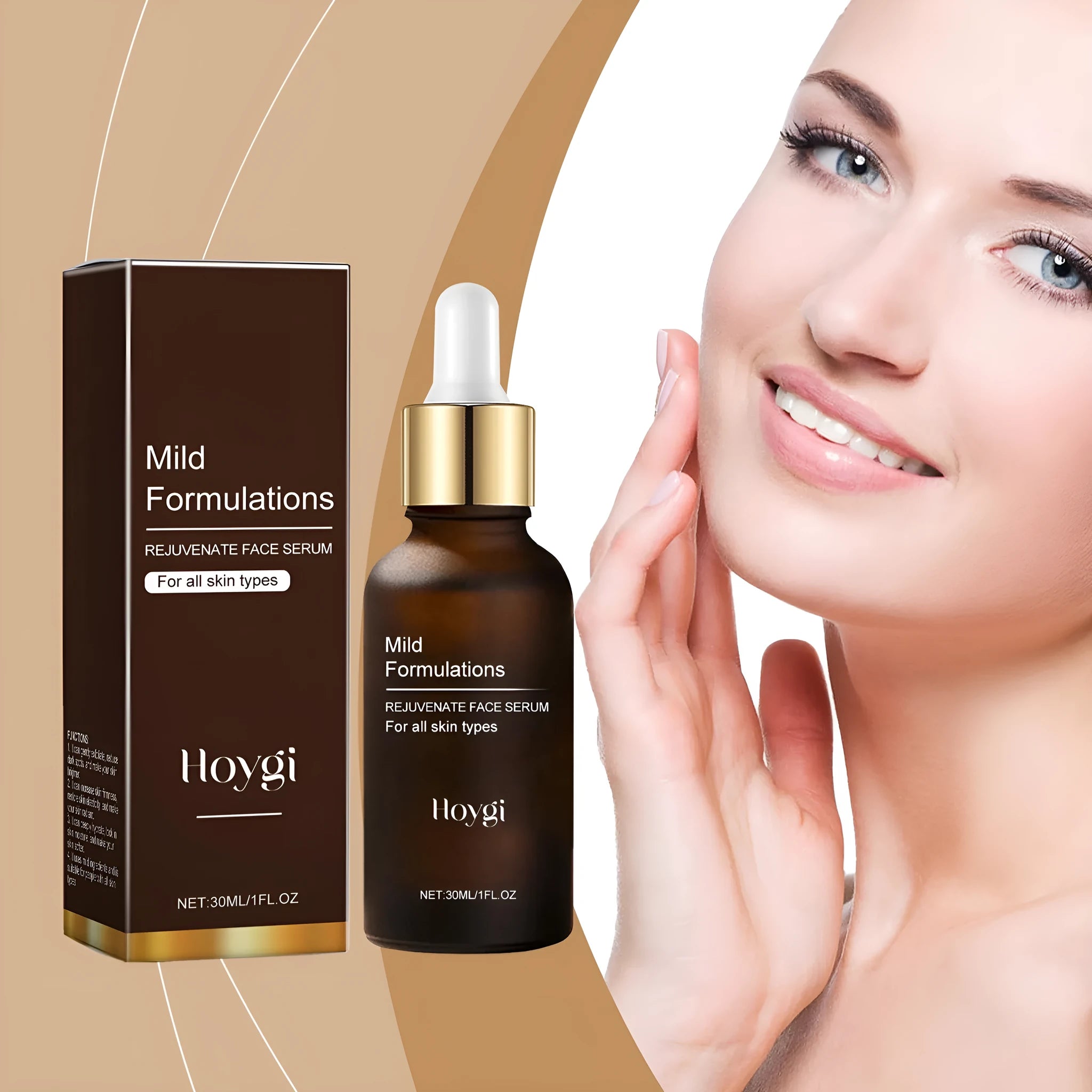 30ml facial skin care essence bottle with hydrating formula containing arbutin, collagen and vitamin C