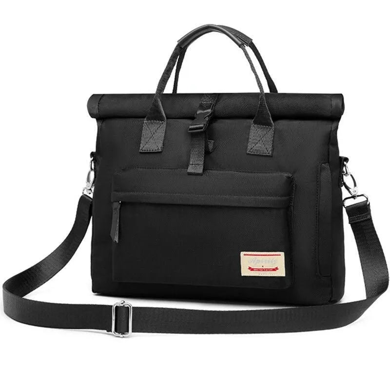 Shockproof waterproof nylon inner liner laptop bag in beige grey, cherry blossom pink, or starry black