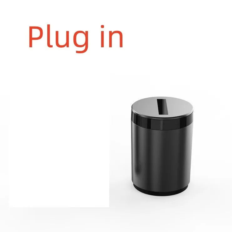 Silver aluminium intelligent induction ashtray with automatic lid for car or home