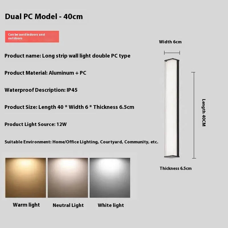 Modern outdoor wall lamp for courtyard, villa or hotel entrance lighting in simple design