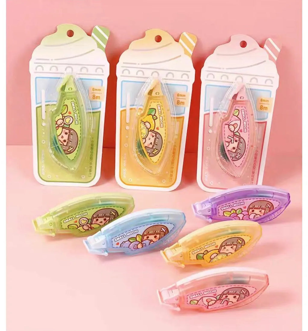Dotting glue in peach juice colour with cute styling and card packaging