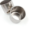 Stainless steel birdcage feeder with natural metallic finish for outdoor bird feeding
