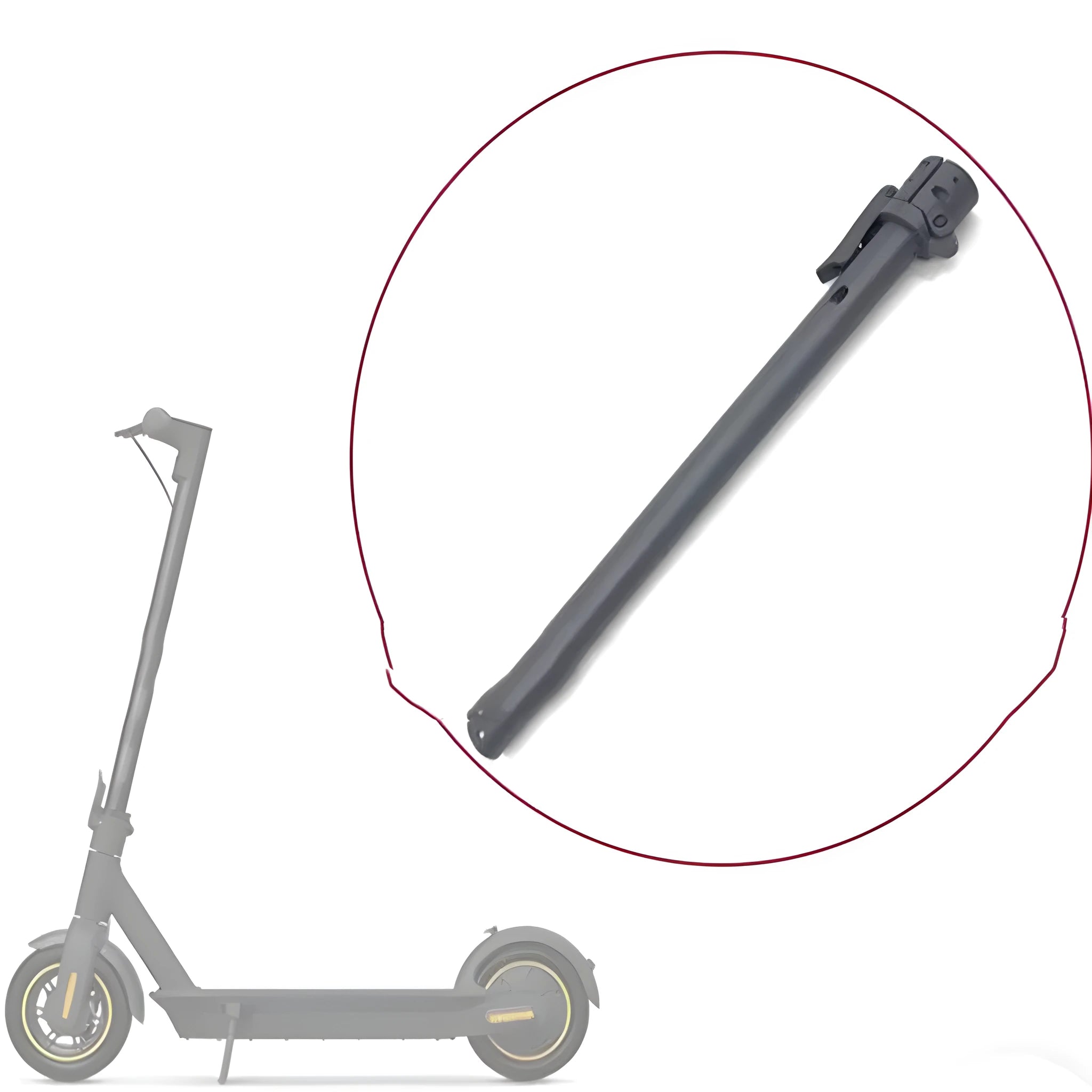 Black folding upright pole accessory for Nanbo No. 9 electric scooter replacement