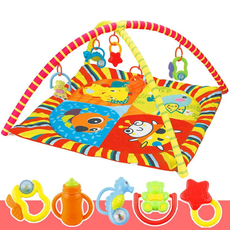 Velvet baby gymnastic game blanket in small animal or big animal design for teenagers