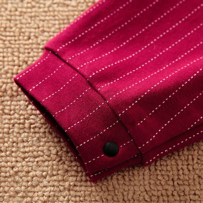 Wine red long sleeve cotton baby boy romper one-piece suit for spring and autumn