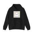 Black loose fit men's hoodie with drop shoulders and kangaroo pocket