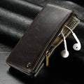 PU leather flip phone case for Samsung Note9 in black, brown and red colour options