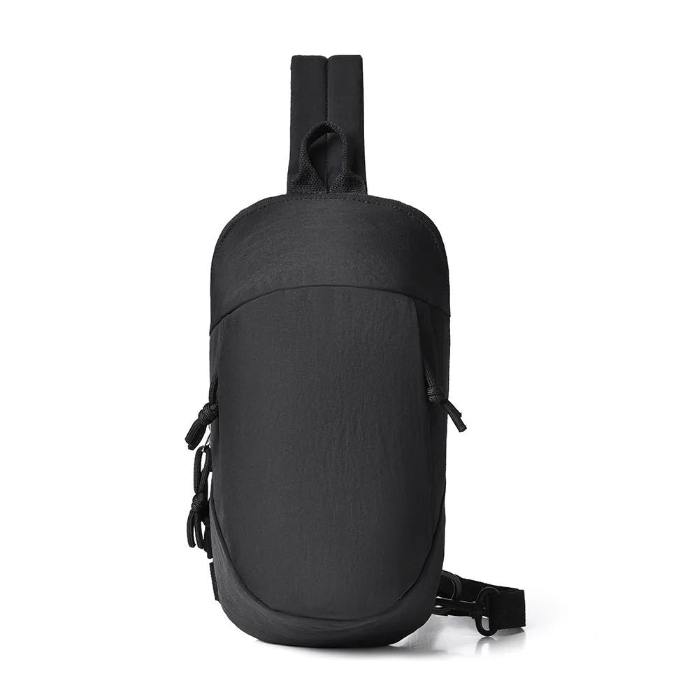Outdoor girls nylon crossbody sports bag with mobile phone compartment in six colour options
