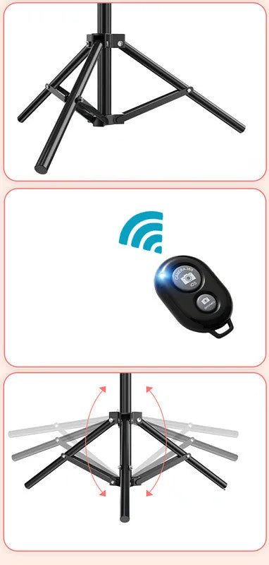 10-inch smartphone ring light with metal stand bracket for selfie photography