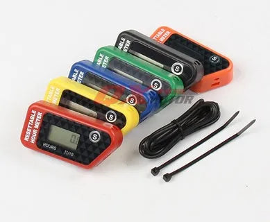 Black waterproof LCD maintenance reminder timer for engine service intervals